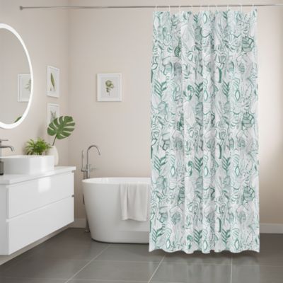 Rideau de douche vert jungle Nassua 180 x 200 cm GoodHome