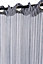 Rideau de fils Colours Teze argent et blanc l.110 x H.240 cm