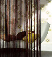 Rideau de fils Colours Teze chocolat l.110 x H.240 cm