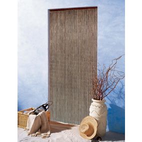 Rideau de porte bambou acajou l.90 x H.200 cm