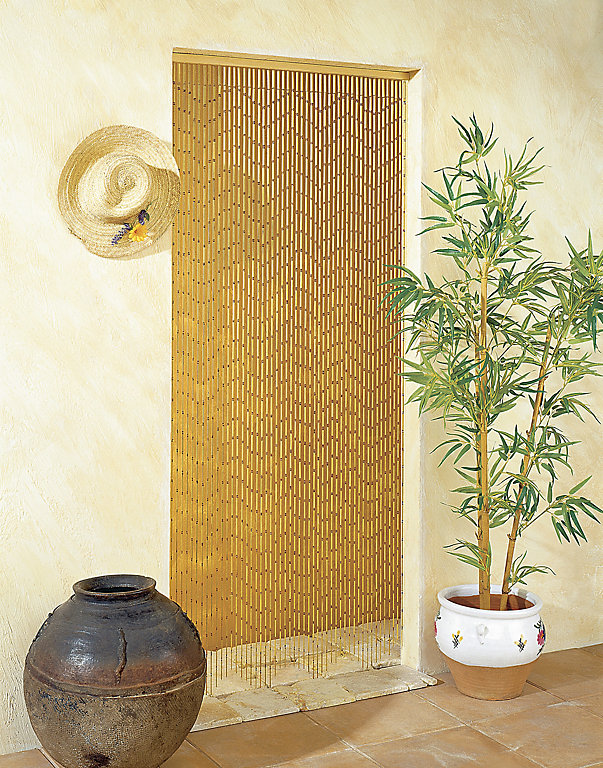Rideau de porte bambou naturel l.90 x H.200 cm