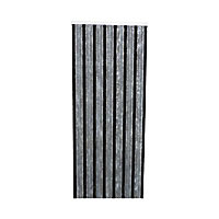 Rideau de porte chenilles Florence gris et noir 90 x 220 cm