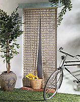 Rideau de porte torsades de maïs midi l.90 x H.200 cm