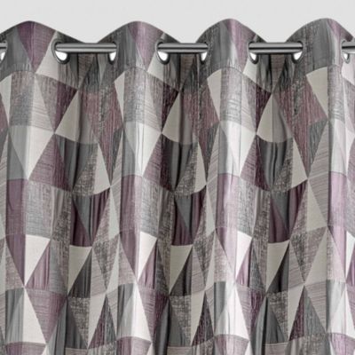 Rideau design à motifs triangulaires (140x260 cm - Rose Boudoir)