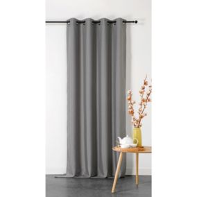 Rideau Double Natte Non feu M1 - 135x240cm - Gris