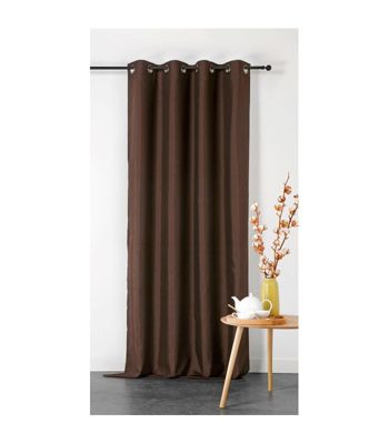 Rideau Double Natte Non feu M1 - 135x240cm - Marron