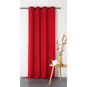 Rideau Double Natte Non feu M1 - 135x240cm - Rouge