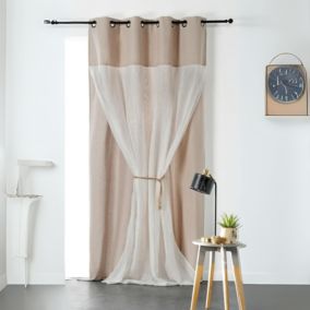 Rideau duo Martini (135x240 cm - Blanc cassé)