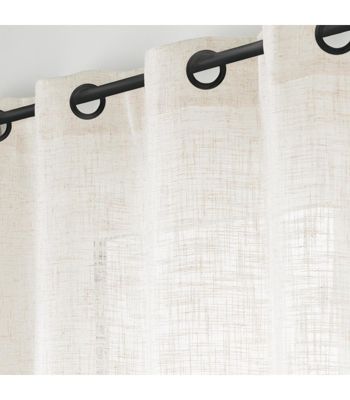 Rideau effet lin tissé 140x280cm "Igor" - 140x280cm - Ivoire