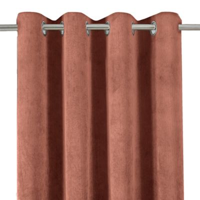 Rideau effet velours GoodHome Carrington l.135 x H.260 cm marron