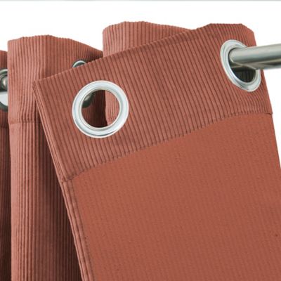 Rideau effet velours GoodHome Carrington l.135 x H.260 cm marron