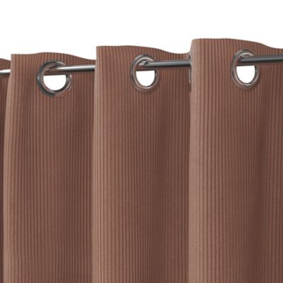 Rideau effet velours GoodHome Carrington l.135 x H.260 cm marron