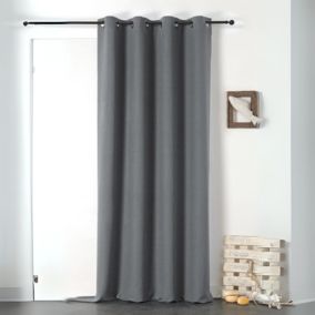 Rideau en 100% lin Libeccio (135x255 cm - Gris clair)