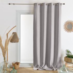 Rideau en flanelle (140x260 cm - Gris)