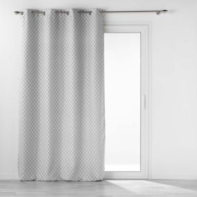 Rideau en jacquard (140x260 cm - Gris)