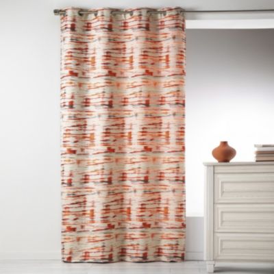 Rideau en Jacquard Bariolé (140x260 cm - Brique)