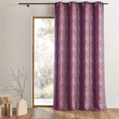 Rideau en Jacquard Ethnique (140x260 cm - Violet parme)