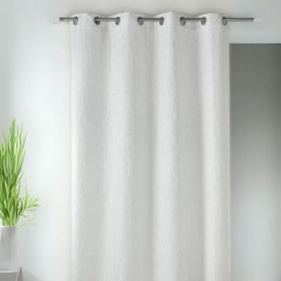 Rideau en jacquard fantaisie (135x260 cm - Blanc)