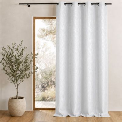 Rideau en jacquard fantaisie (135x260 cm - Blanc)
