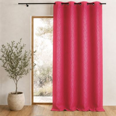 Rideau en jacquard fantaisie (135x260 cm - Fuchsia)