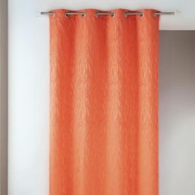 Rideau en jacquard fantaisie (135x260 cm - Orange)