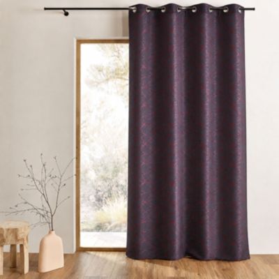 Rideau en Jacquard à Imprimés Design (140x260 cm - Bordeaux)