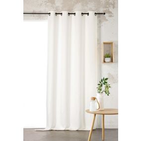 Rideau en lin Linder L.135 x H.260 cm beige ecru