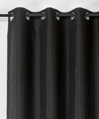Rideau en polyester Linder L.135 x H.240 cm noir charbon