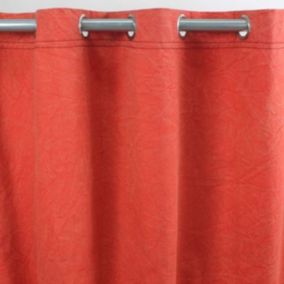 Rideau en toile de coton rouge 140x250