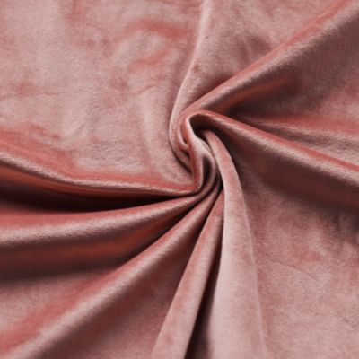 Rideau en velours feutré uni (135x260 cm - Rose Clair)