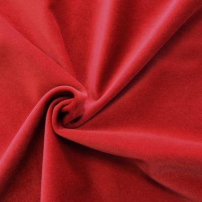 Rideau en velours feutré uni (135x260 cm - Rouge)
