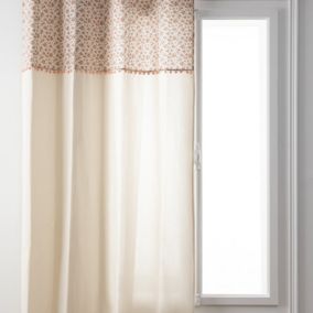 Rideau enfant esprit fleuri (140x260 cm - Beige)