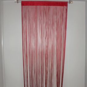 Rideau à Fils Spaghetti (90x240 cm - Rouge)