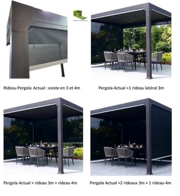 Rideau frontal manuel aluminium Actual 4m