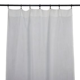 Rideau gaze de coton ajustable (140x250 cm - Blanc)