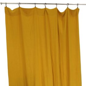 Rideau gaze de coton ajustable (140x250 cm - Jaune)