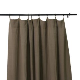 Rideau gaze de coton ajustable (140x250 cm - Taupe)