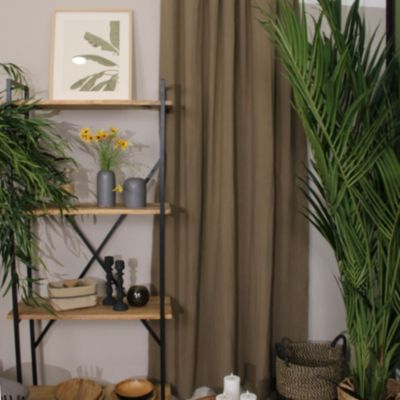Rideau gaze de coton ajustable (140x250 cm - Taupe)