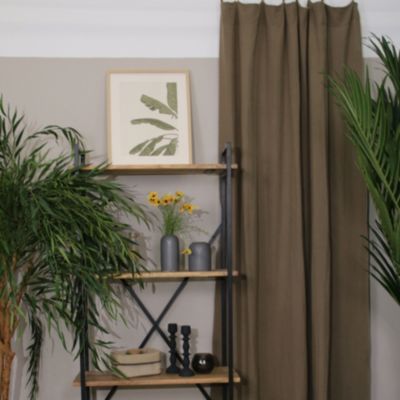 Rideau gaze de coton ajustable (140x250 cm - Taupe)
