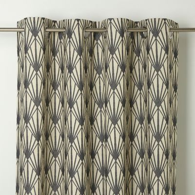 Rideau GoodHome Fremont gris l.140 x H.260 cm