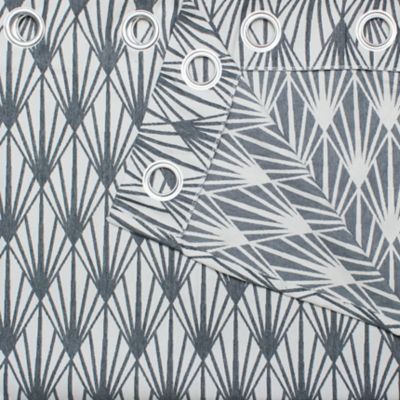 Rideau GoodHome Fremont gris l.140 x H.260 cm