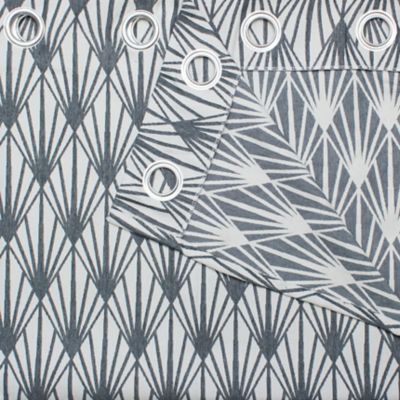 Rideau GoodHome Fremont gris l.140 x H.260 cm