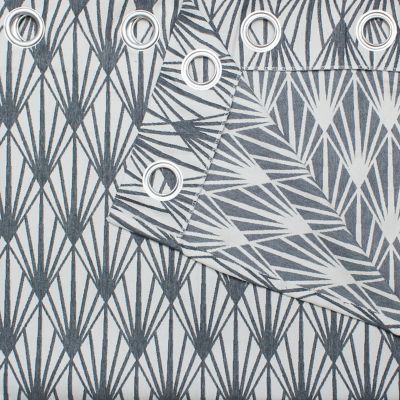 Rideau GoodHome Fremont gris l.140 x H.260 cm