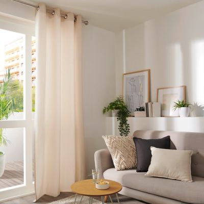 Rideau GoodHome Hiva coloris naturel l.140 x h.260 cm