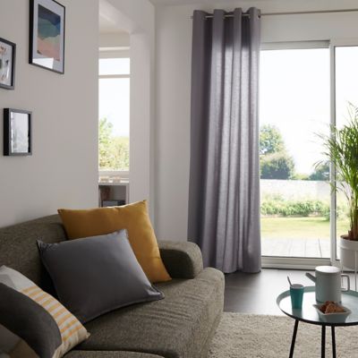 Rideau GoodHome Hiva gris l.140 x H.260 cm