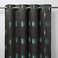 Rideau GoodHome Kolla vert noir 140 x 260 cm