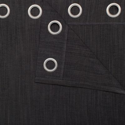 Rideau GoodHome Pahea gris foncé l.135 x H.260 cm