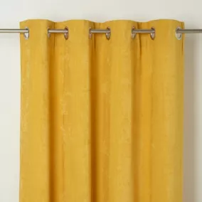 Rideau GoodHome Pahea jaune l.135 x H.260 cm