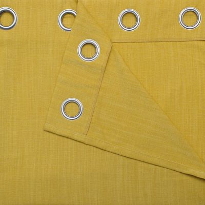 Rideau GoodHome Pahea jaune l.135 x H.260 cm