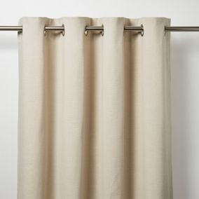 Rideau GoodHome Tiga coloris naturel l.140 x h.260 cm